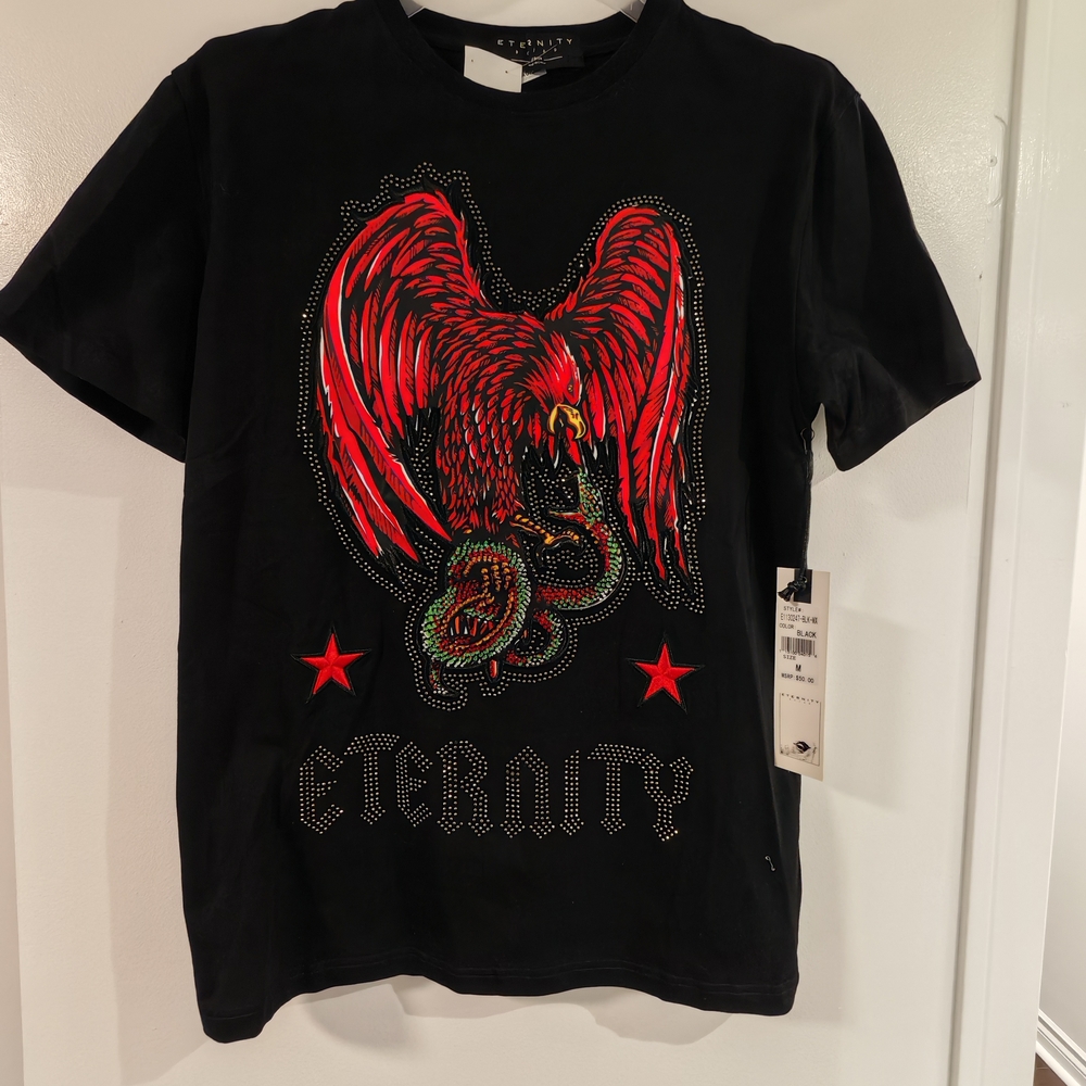 ETERNITY BC /AD Embellished Eagle Print T-Shirt